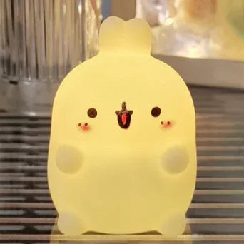 Rabbit Night Light Bedhead Bedroom LED Small Table Light Non Plug in Floor Stand Creative Atmosphere Night Light Decoration