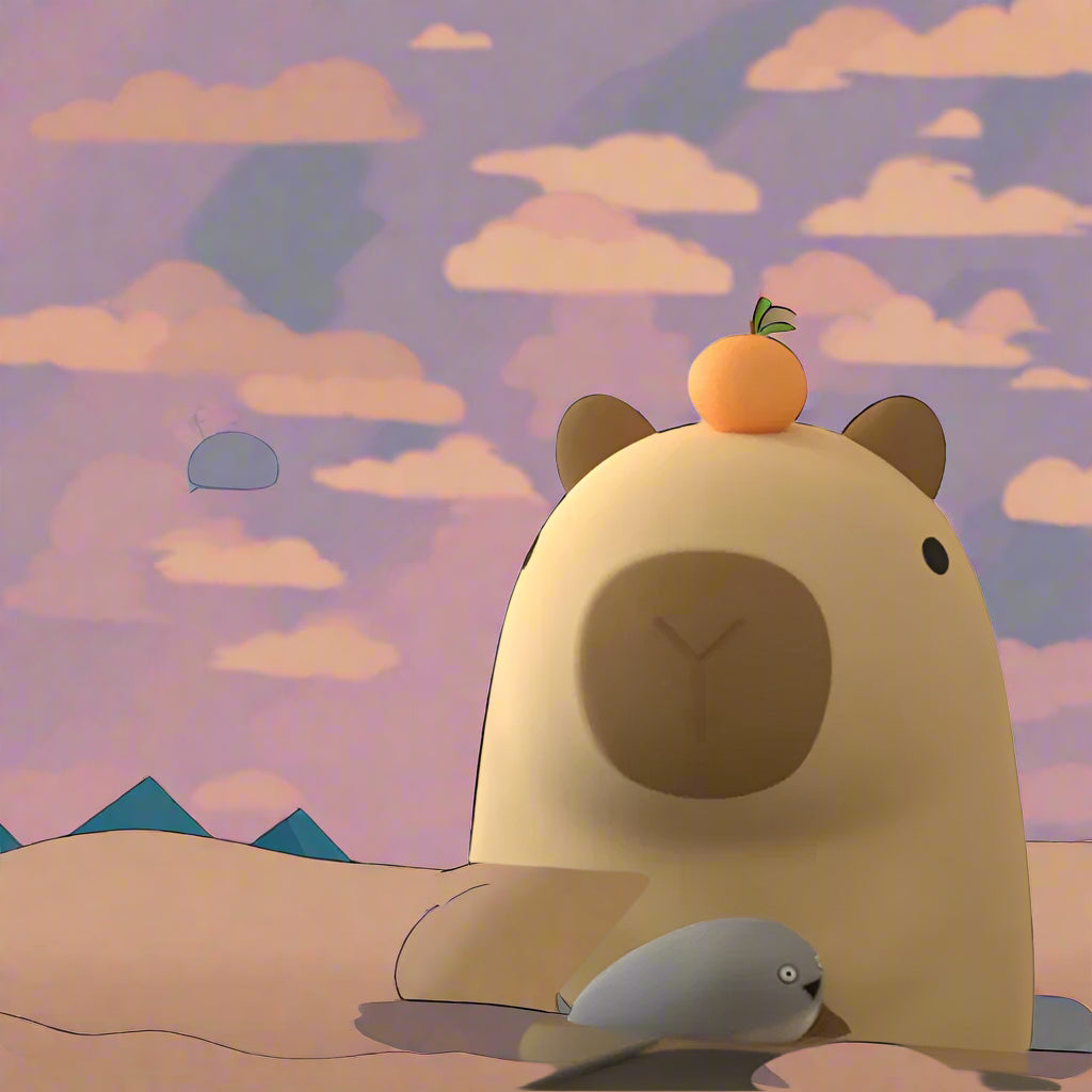 Cute Cartoon Capybara Night Light Battery Dimming Sleep Night Lamp for Children'S Room Decor
