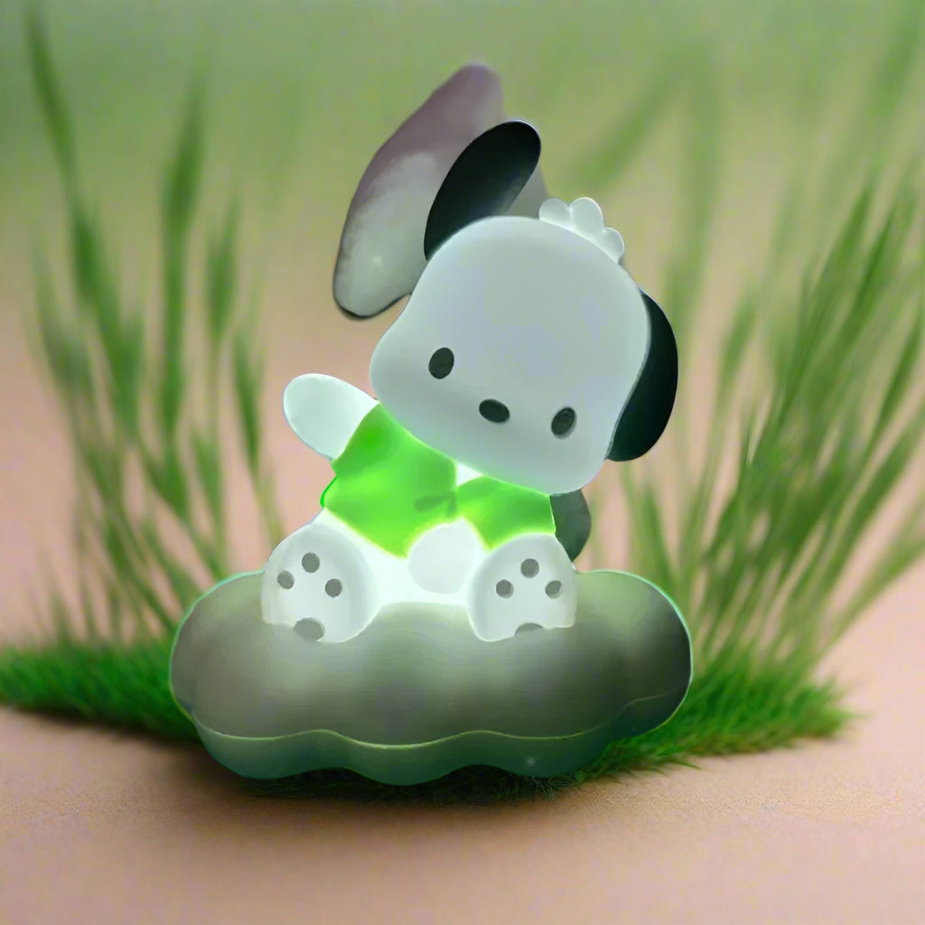 Animation Sanrios Kitty Kawaii Glowing Cloud Lamp Hello Kitty Bedside Lamp LED Night Light Cake Decoration Decoration Gift