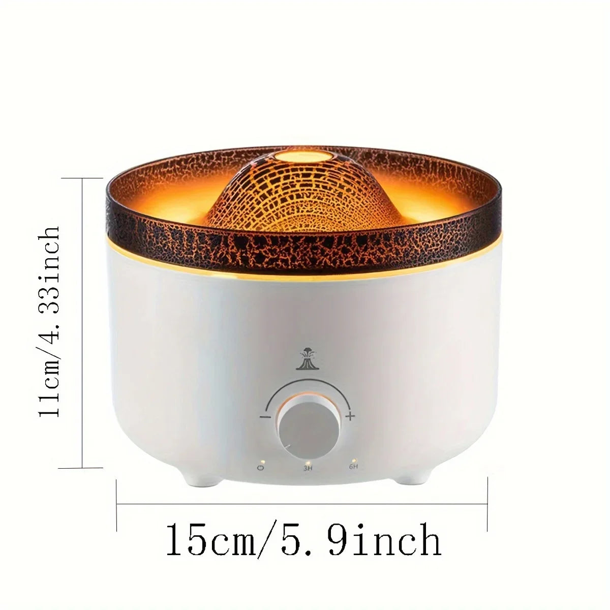 1Pc-Volcano Jellyfish Aromatherapy Machine USB Home Office Aromatherapy Ultrasonic Large Capacity Flame Humidifier